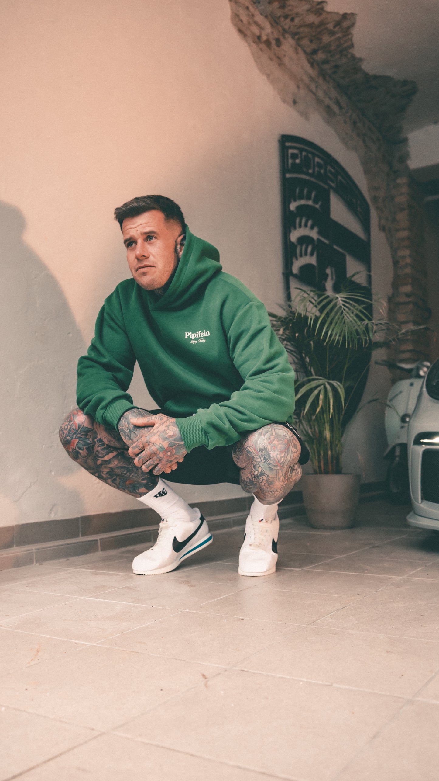 Enjoy Today Hoodie green